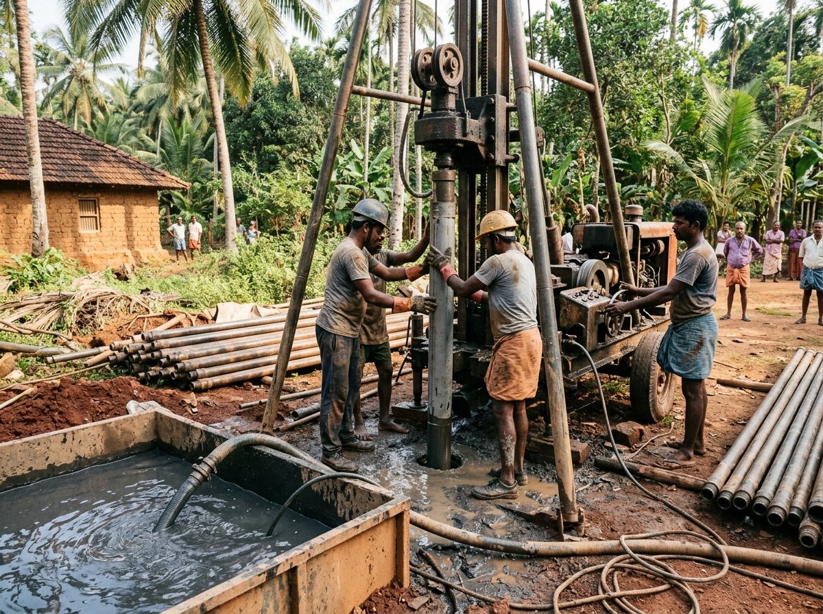 Tube Well Casing Pipe Insertion and Drilling in Trivandrum - Akash Water Solutions